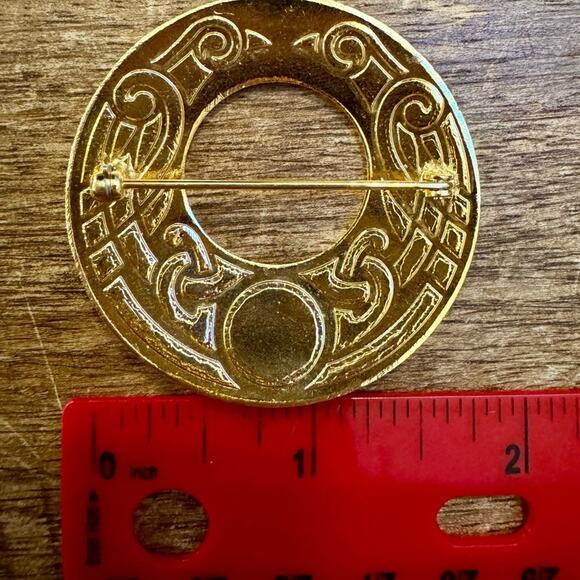 Vintage Tara Celtic Enameled Open Brooch - Picture 2 of 2